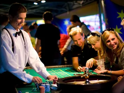 Zabawa w ruletką z obsługą krupiera - Park Atrakcji Las Vegas - Organizacja Imprez, Pikników, Festynów