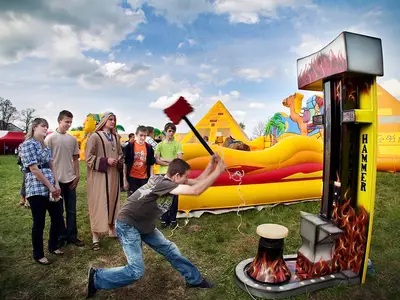 Siłomierz młot - Park Atrakcji Arabski - Organizacja Imprez, Pikników, Festynów