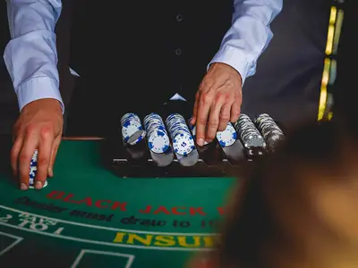 Zabawa w Black Jack'a z obsługą krupiera - Zestaw Tematyczny Las Vegas - Organizacja Imprez, Pikników, Festynów