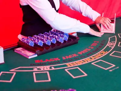 Zabawa w Black Jack'a z obsługą krupiera - Zestaw Tematyczny Las Vegas - Organizacja Imprez, Pikników, Festynów