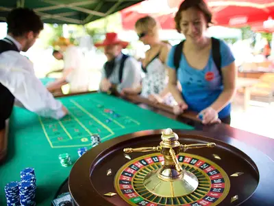 Zabaw w kasyno na 3 stołach - Ruletka, Black Jack, Poker - Park Atrakcji Piracki - Organizacja Imprez, Pikników, Festynów