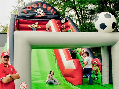 Zjeżdżalnia Piłka Nożna - Zestaw Tematyczny Piłka nożna 2 - Organizacja Imprez, Pikników, Festynów